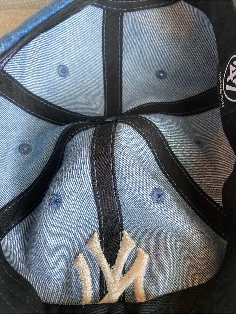 '47 New York Yankees Denim Baseball Hat One Size Blue Denim